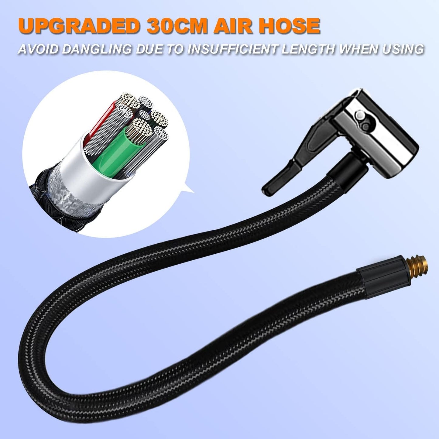 Tire Inflator Portable Air Compressor - KIMHI 150 PSI Cordless Car Air Pump,2X Faster Pump with 10000mAh Rechargeable Battery,Digital Pressure Gauge, LED Light,For Car,Motorcycle and Ball