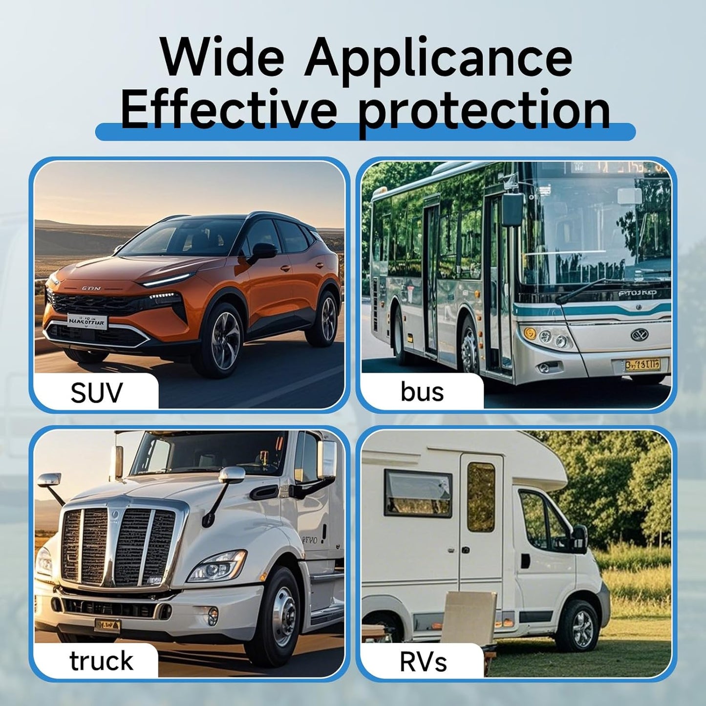 RV Tire Covers Set of 4, Tough Waterproof Wheel Protector for Trailer Camper, Truck, SUV, Motorhome, Universal Fits Tire Diameters 24-26 inches, Black