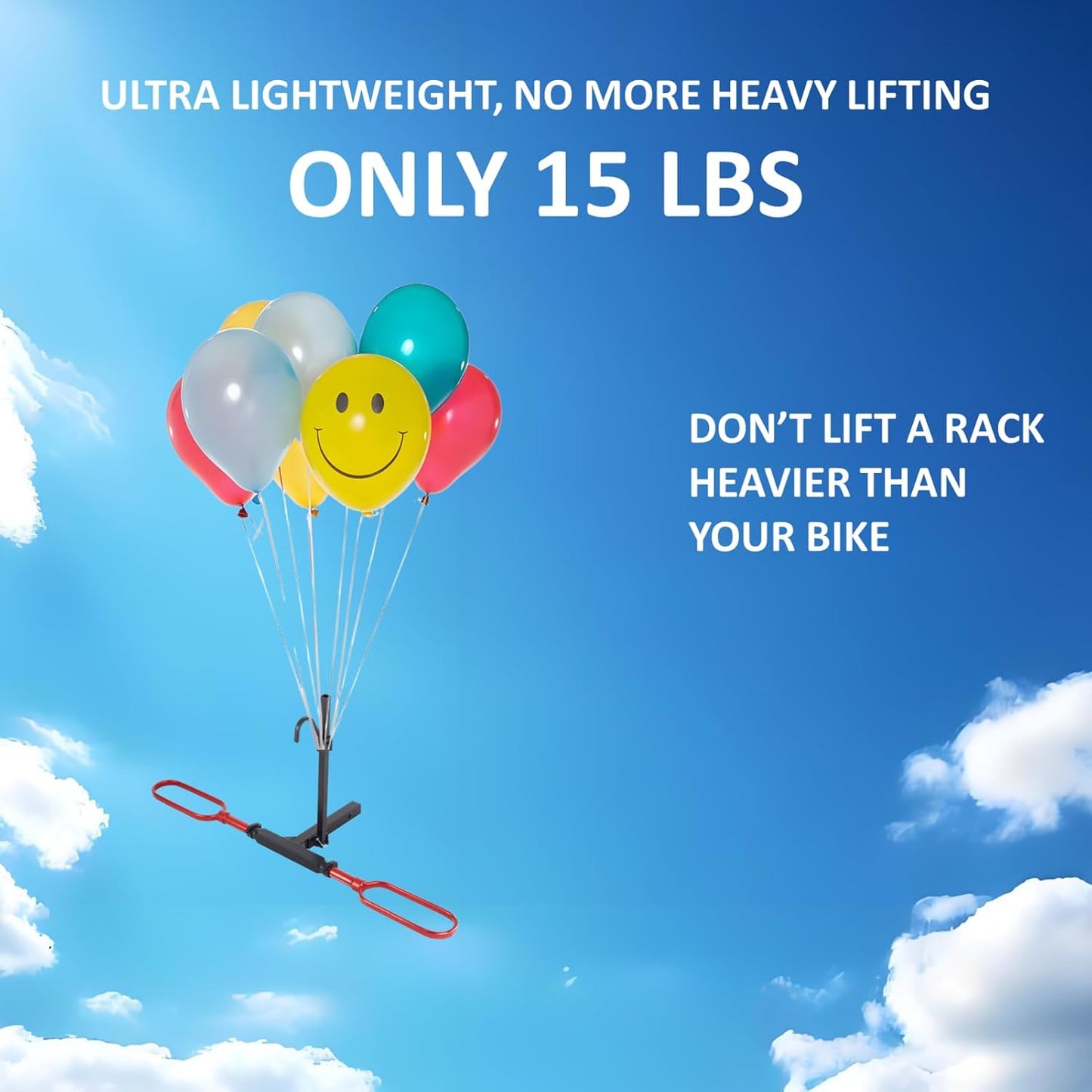 Trailer Hitch Bike Rack for Car 1 Bike, E Bike Carrier Hitch Mount, Fat-Tire Ebike Rack for Tow Hitch, Fits 2" Inch Receiver for SUV Truck Van (1 Bike - 120 Lbs Cap - Red)