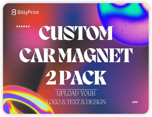 Custom Car Magnet for Business 2-Pack Vivid Printing Reflective Fade-Resistant Material Car Advertising Sign Personalized Magnetic Sheets for Vehicles Multi Size 12x24in