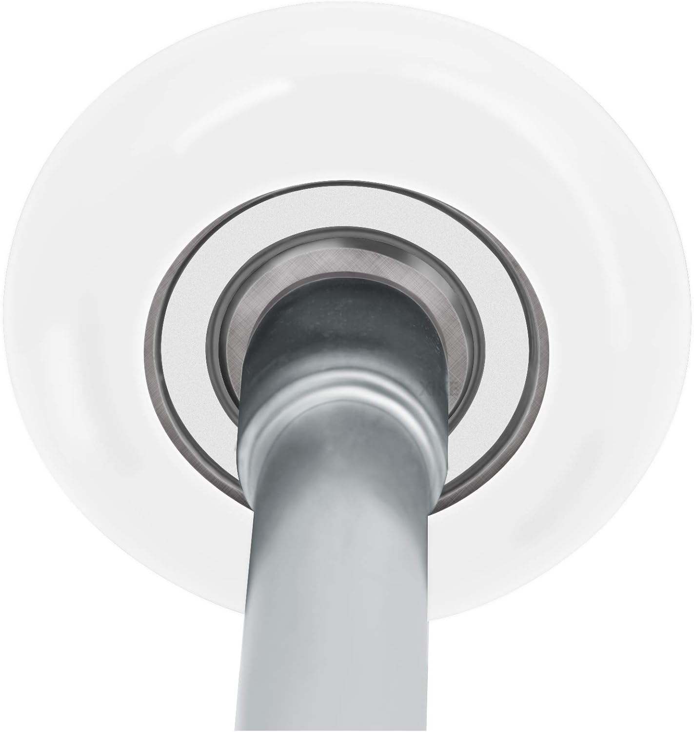 XiKe 10 Pack White 2" Nylon Garage Door Roller 4" Stem, Quiet/Durable and High Load, Use 6200-2RS Double Seals Precision Bearings.