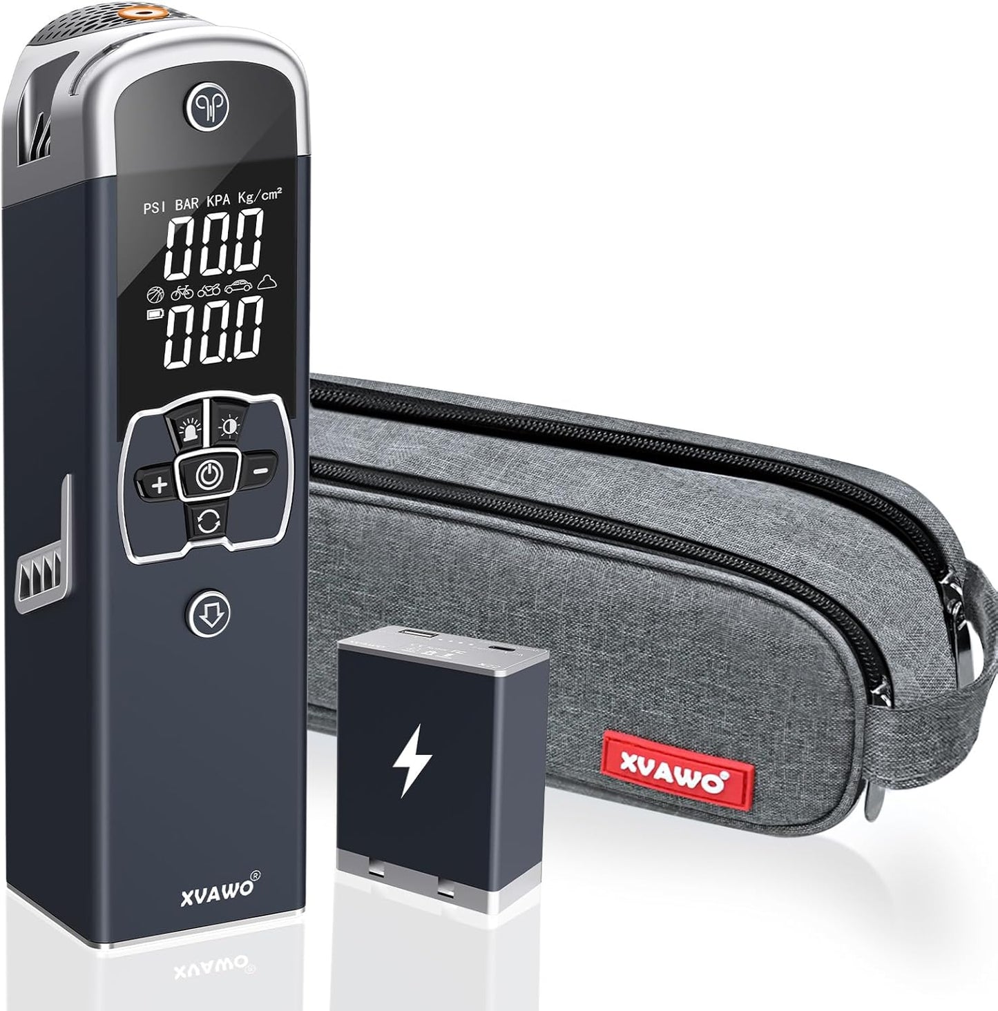 Tire Inflator Portable Air Compressor: Cordless Deflatable Air Pump for Car Tires - 150PSI Tire Pump with Pressure Gauge for Car Bike Motorcycle