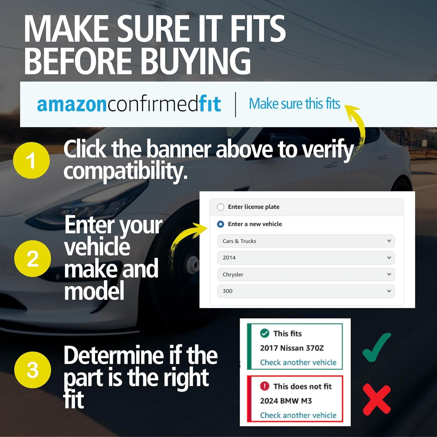 Premium Semi-Metallic Front Brake Pads (1001-0344M) Compatible with Dodge Dakota 1987-1990