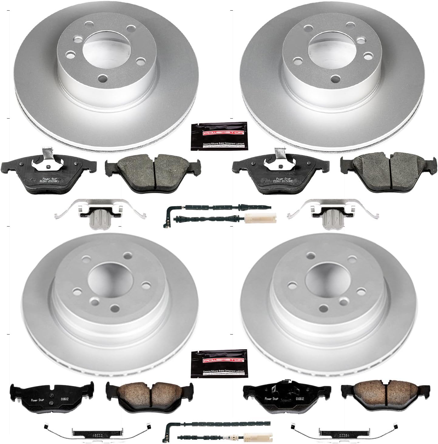 Power Stop CRK4104 Front and Rear Z23 Evolution Geomet Coated Brake Kit For BMW 328i 2008-2010, BMW 328i xDrive 2009, BMW 328xi 2008 [Model Specific]