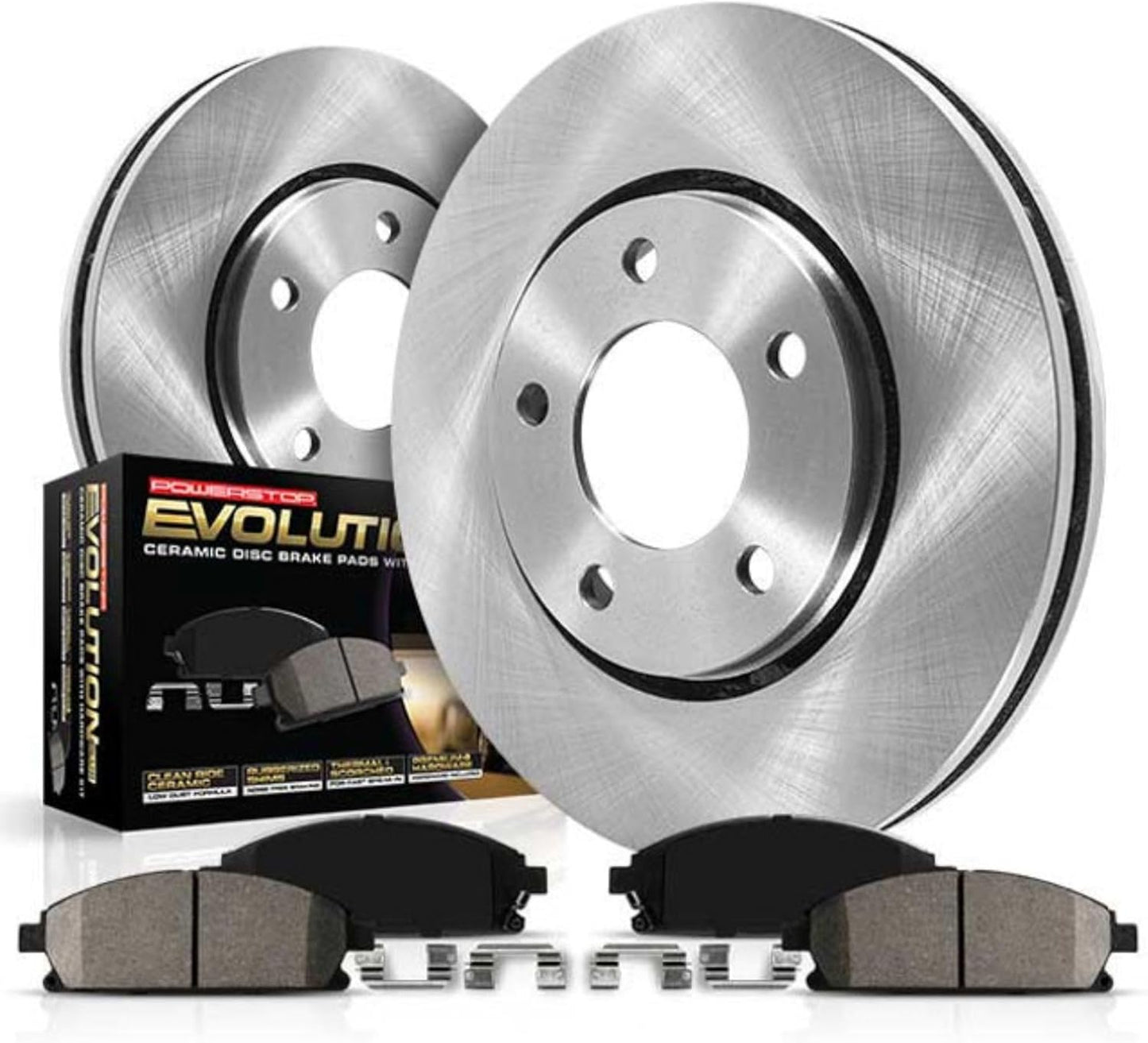 POWERSTOP KOE1358 Autospecialty Front Replacement Brake Kit-OE Brake Rotors & Ceramic Brake Pads For Ford Focus 2000-2004 [Model Specific]