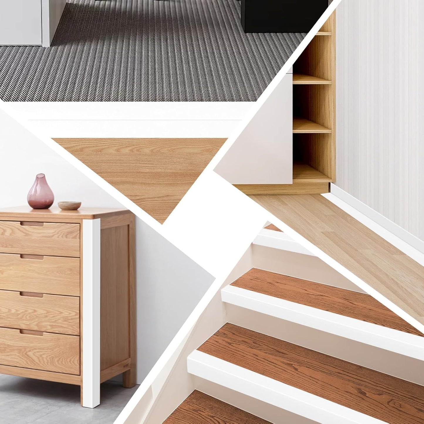 Wall Corner Protector Moulding Trim Peel and Stick Wall Corner Guards Trim Flexible Self Adhesive Edge Protector Moulding, 1.6 in x 40 Ft, White