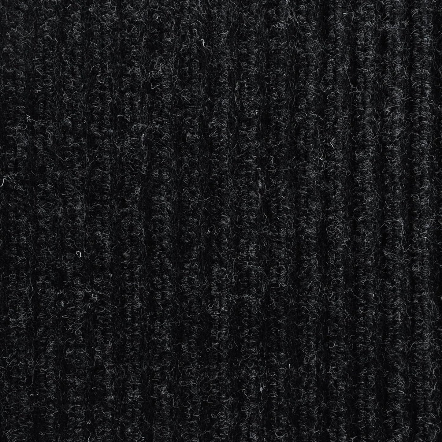 iCustomRug Spartan Weather Warrior Indoor/Outdoor Utility Ribbed Carpet Runner with Non-Slip Thermoplastic Rubber Backing, 28in X 56ft in Black